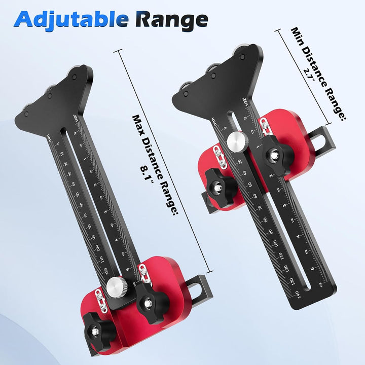 Tischkreissägenführung mit 3 Rollen – Präziser Fräsanschlag für Wiederholschnitte, 9.5x19 mm U-Slot