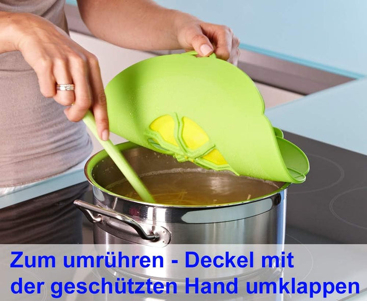 Kochblume vom Erfinder Armin Harecker XL 33 cm blau, Überkochschutz für Topfgrössen von Ø 20 bis 28