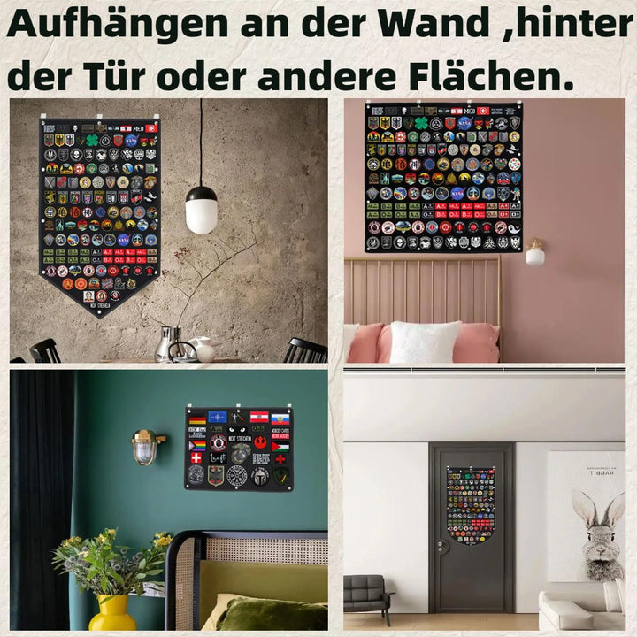 114x76cm XXL Patch-Display-Platte,Hängend Patch-Sammeltafel,Taktische Militär Patch Holder Platte Kl