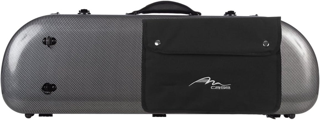 Geigenkoffer Glasfaser Street 4/4 carbon looking M-Case + Notentasche