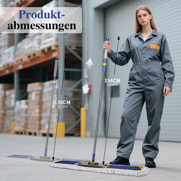 Masthome Wischmopp, Bodenwischer Set mit 4 Wischpads, Mikrofaser Wischmop, Chenille Bodenwischer mit
