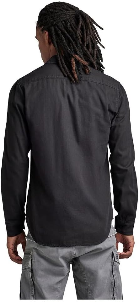 G-STAR RAW Herren Marine Slim Hemd Shirt M Schwarz (Dk Black Gd D20165-7647-b564), M Schwarz (Dk Bla