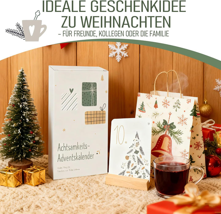 Achtsamkeit Adventskalender 2025 für Frauen – 24 inspirierende Karten mit Zitaten, Affirmationen & A
