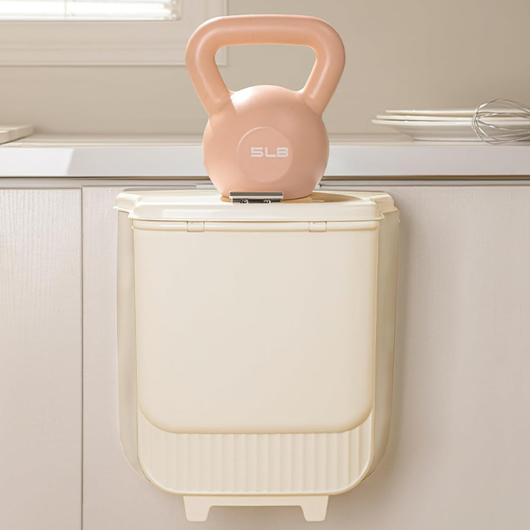 Mülleimer Hängend für Küche, Faltbare Mülleimer mit Deckel 8.5L, Komposteimer für Küche, Camping, Wo