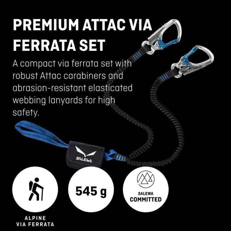 Salewa Set Via Ferrata Premium Attac Black - Blue UNI, Black - Blue UNI