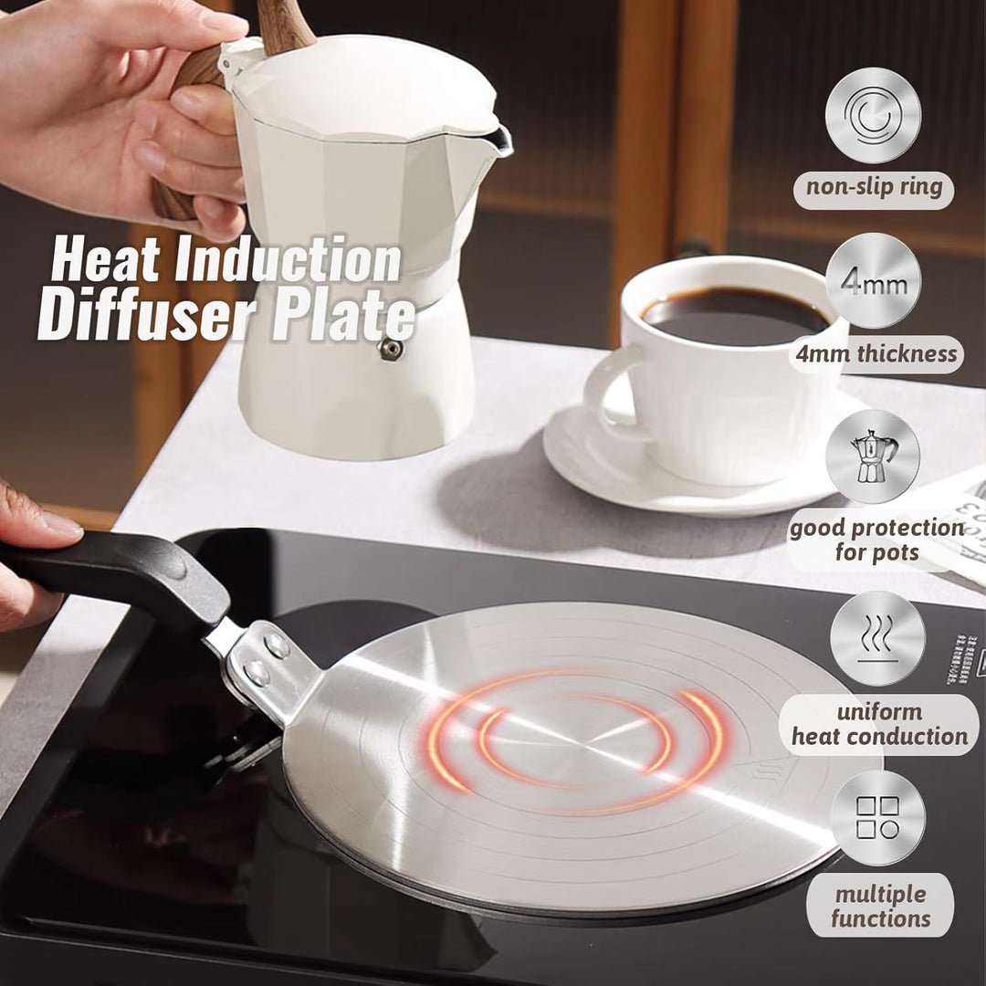 Universal Induktion Adapterplatte Ø 20 cm, Kleine Induktionsadapter mit Wärmeisolierunggriff aus Ede