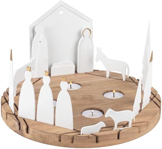 Räder Lichtobjekt rund Krippe Dia:30cm H:16cm,16 Teile