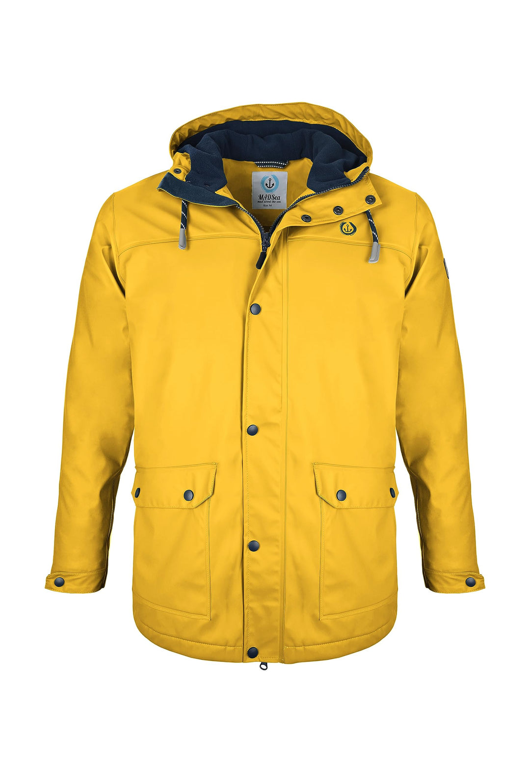 MADSea Herren Regenjacke Friesennerz warm mit Fleece gefüttert S Gelb, S Gelb