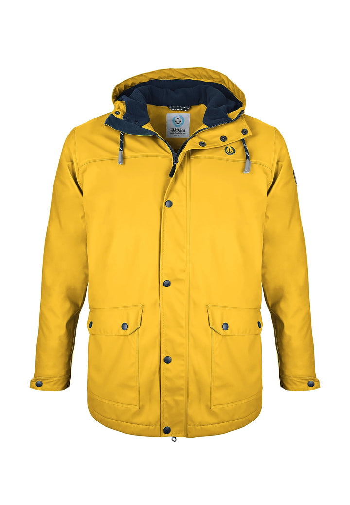 MADSea Herren Regenjacke Friesennerz warm mit Fleece gefüttert S Gelb, S Gelb
