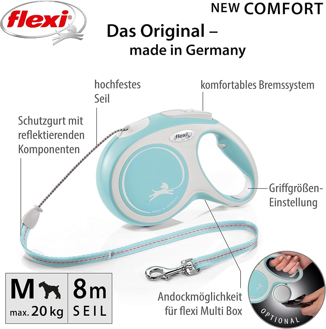 flexi Hundeleine, ausziehbar, mit weichem Griff, 3 m / 5 m / 8 m / 8 m / 8 - 20 kg, 4000498043110, b