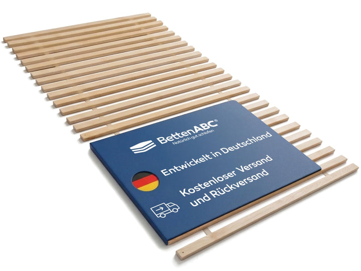 Madera Rollrost XXL mit 23 extra stabilen Leisten aus massiven Buchenholz, belastbar bis ca. 280 kg