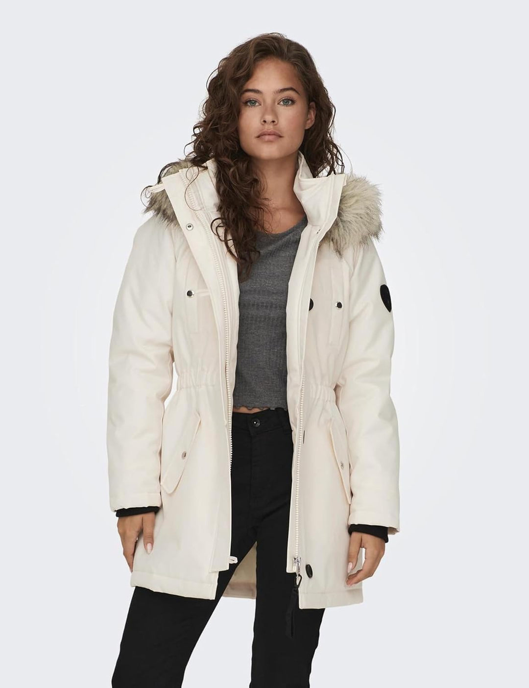 ONLY Female Langer Parka ONLIRIS Langer Parka XS Eggnog, XS Eggnog