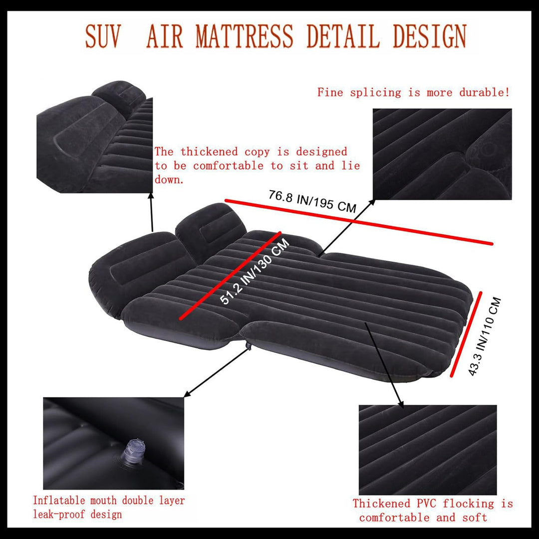 Icelus Luftmatratze aufblasbare SUV Auto Matratze mit Pumpe Luftbett Bewegliche Dickere Luftbett Aut