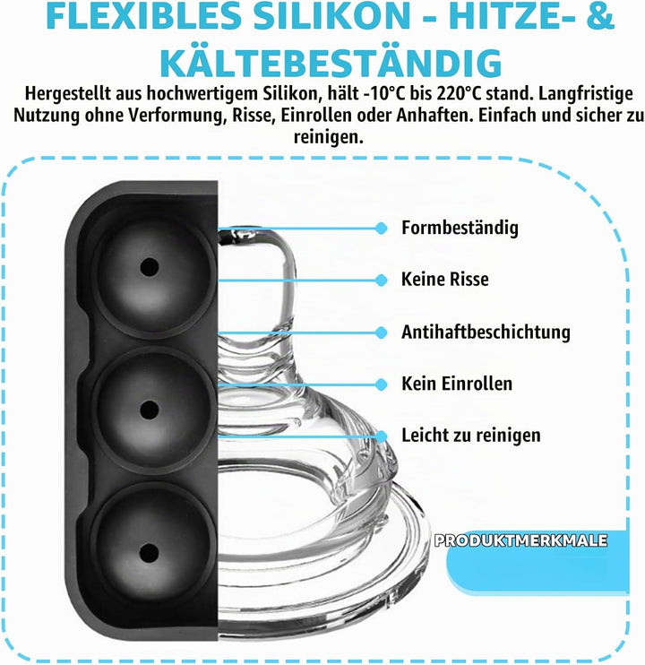 4L Eiswürfelbehälter mit Deckel, Edelstahl Doppelwandiger Eiskübel Set mit Sieb Eiszange Eisschaufel