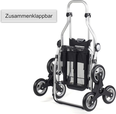 Andersen Shopper Treppensteiger Royal Alu klappbar mit Rad Ø 3 x 13 cm und 49 Liter Tasche Senta sch