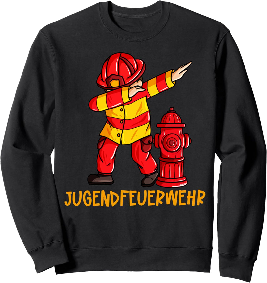 Jugendfeuerwehr Dabbing Feuerwehr Kinder Jungen Spruch Sweatshirt