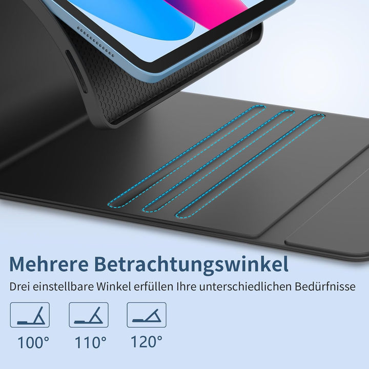 Tastatur Hülle für iPad A16 11 Generation 11 Zoll 2025/10 Generation 10,9 Zoll 2022, Schutzhülle mit