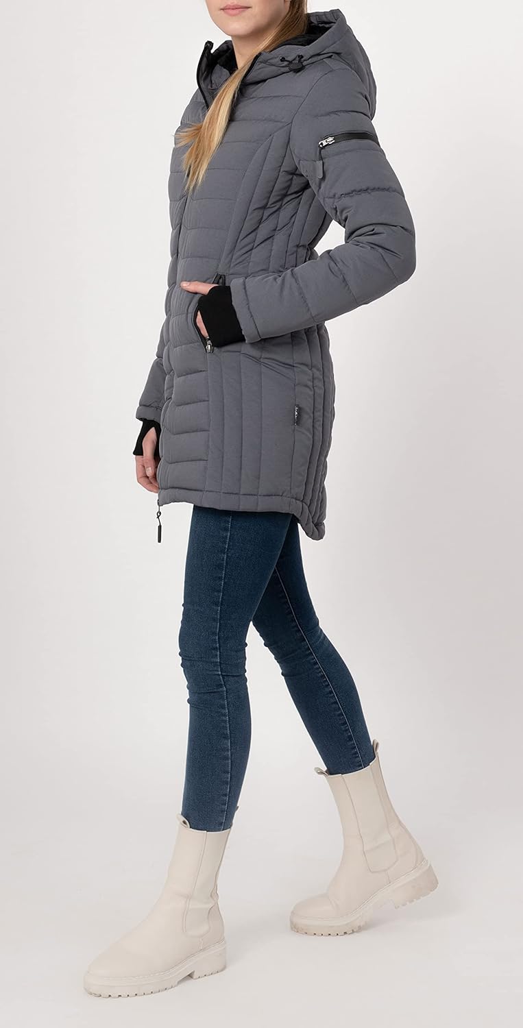 Sublevel Damen Übergangs Frühlings Jacke Outdoorjacke mit Kapuze sportlicher Damen Mädchen Parka S M