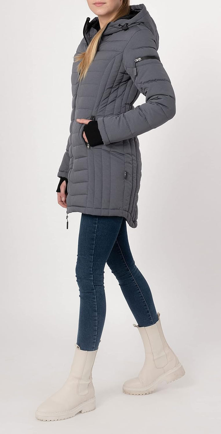 Sublevel Damen Übergangs Frühlings Jacke Outdoorjacke mit Kapuze sportlicher Damen Mädchen Parka S M
