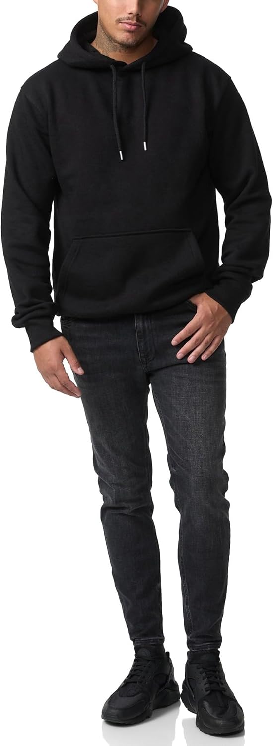 Smith & Solo Herren Kapuzenpullover – Sweatshirt Pullover Rundhals – Langarm – Slim – Fit – Training
