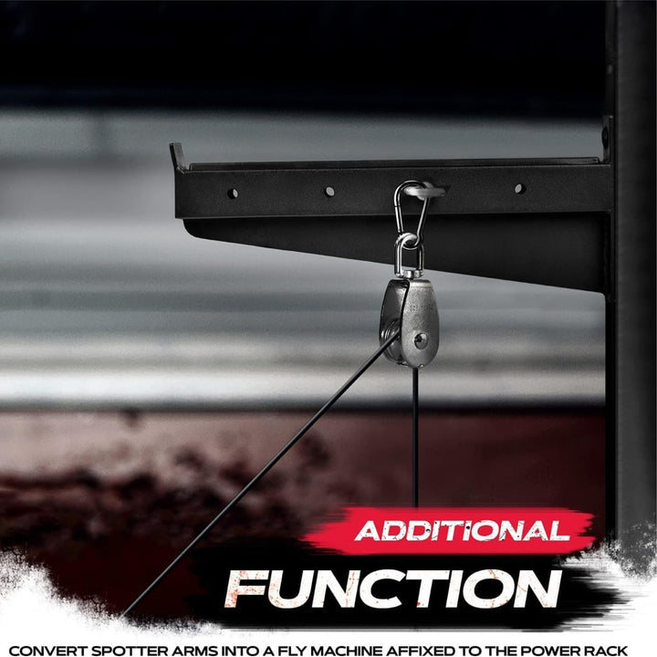 Yes4All Premium Barbell Safety Squat Bar Attachment - 1,000 LBS (453 kg) Capacity Squat Rack Spotter