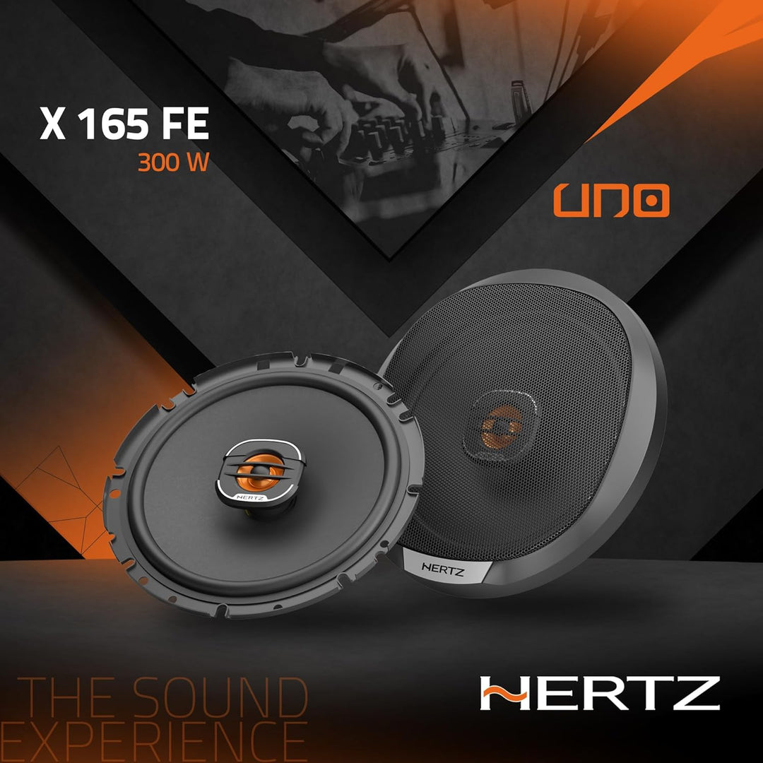 Hertz X 165 Fan Edition 165/170mm 2-Wege Koaxiallautsprecher 200W Peak, 50W RMS, 4 Ohm, Wasserabweis