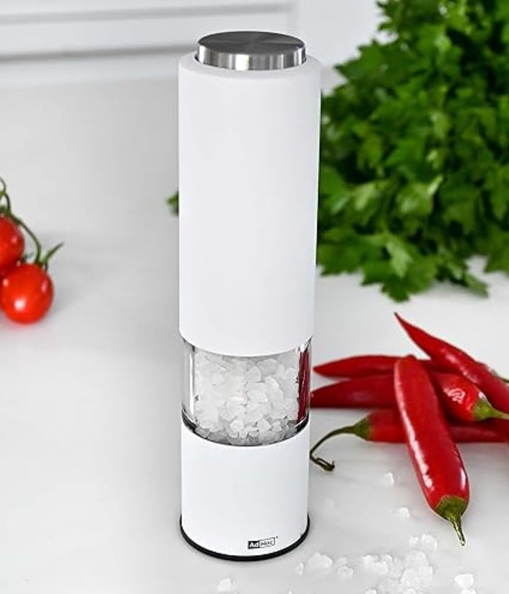 AdHoc EP23 elektrische Pfeffer- oder Salzmühle TROPICA, LED-Licht, Keramik Mahlwerk (ohne Gewürz), W