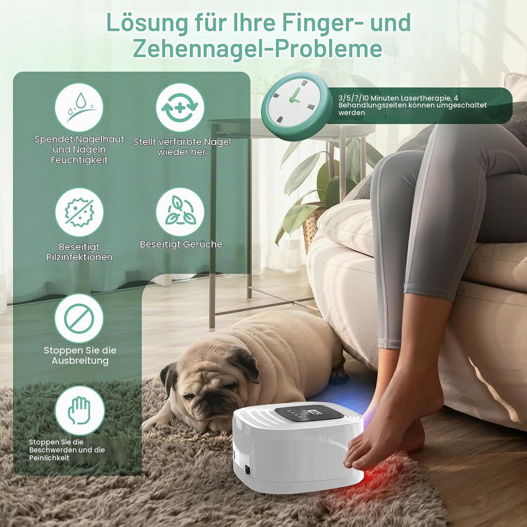 iKeener Kabellose Nagelpilz Lasergerät,FDA Zulassung Nagel Reinigung Fingernägel &amp; Onychomykose,15*4
