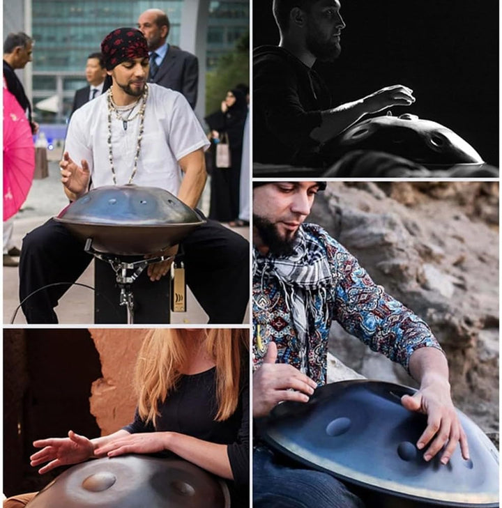 Handtrommel, Handpan-Drum-Instrument In D-Moll 9/10/12 Noten 56cm Stahl-Handpan-Trommel Mit Handpan