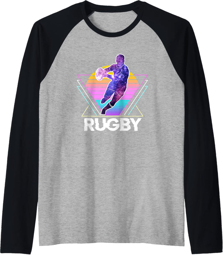 Rugby Fussball Sport Retro Vintage Vaporwave 90er Jahre Raglan