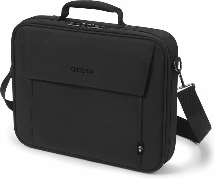 Dicota Eco Multi Plus Base 14-15.6 – Notebooktasche mit Schutzpolsterung und Dokumentenfach, schwarz