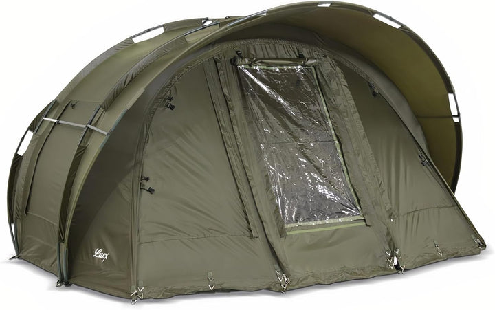 Lucx Leopard Bivvy Angelzelt Personen Karpfenzelt 2 bis 3 Mann Anglerzelt Carp Dome Fishing Tent 10.