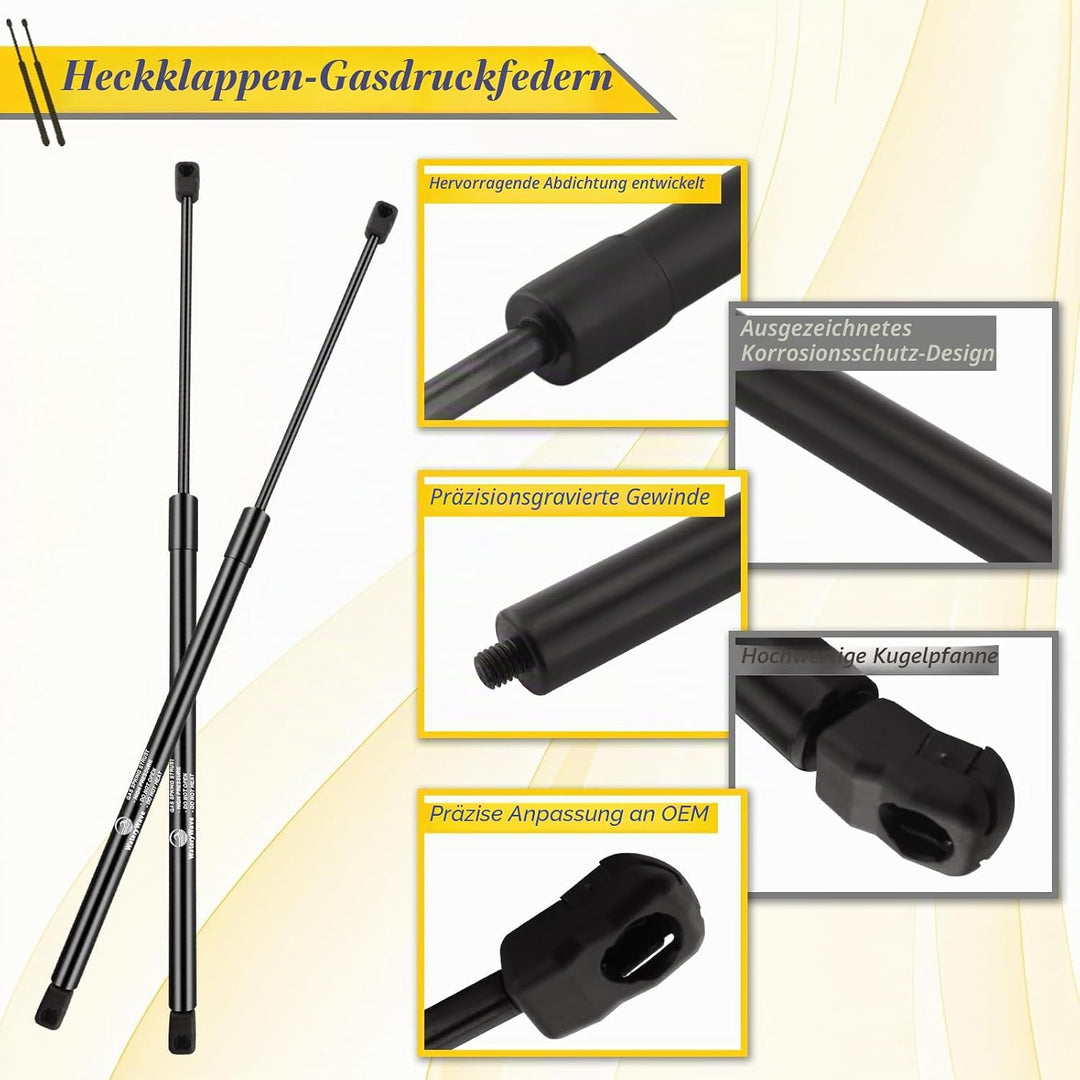 2X Heckklappendämpfer für Vauxhall Astra J 2009-2016 | Gasdruckdämpfer Schwarz Gasdruckfeder Heckkla