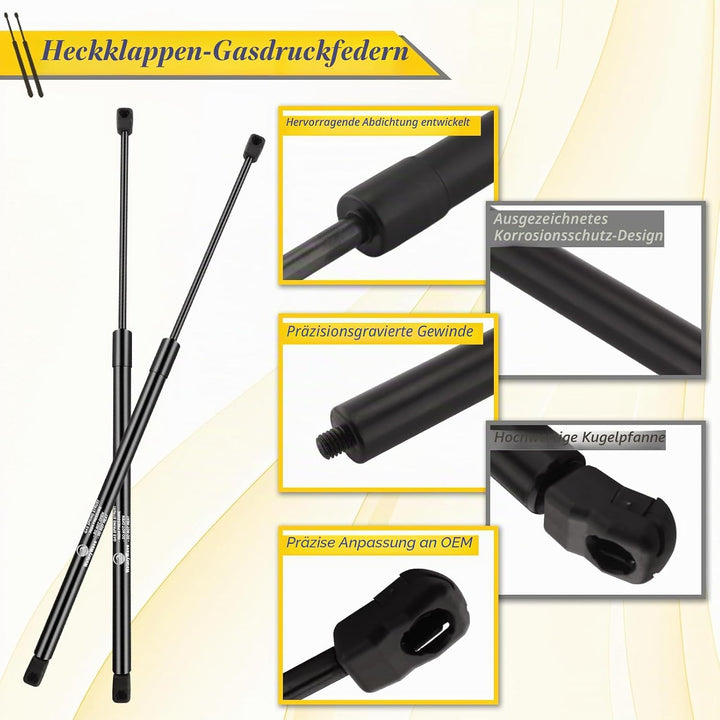 2X Heckklappendämpfer für Vauxhall Astra J 2009-2016 | Gasdruckdämpfer Schwarz Gasdruckfeder Heckkla