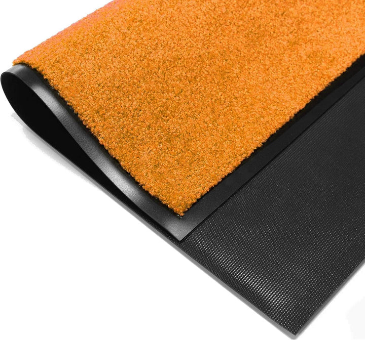 Primaflor Schmutzfangmatte CLEAN – Orange, 60x180 cm | Saugstarke, Schwer entflammbare Fussmatte | R
