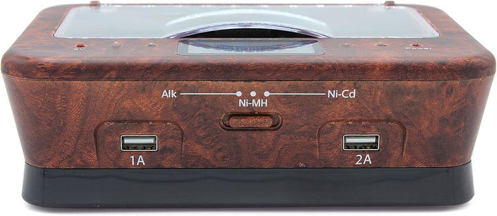 Universal-Ladegerät AA/LR6, AAA/LR3, C/LR14, D/LR20, 9 V, NiCd und NiMh + Alkaline – LCD-Display (B0