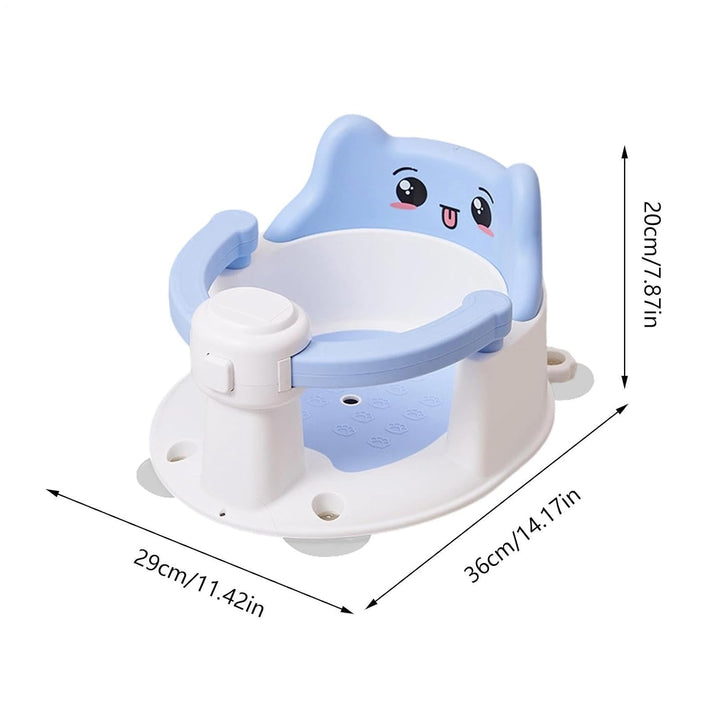 Kinder-Badewannensitz, tragbar, Saugnapf, Duschsitz blau, blau