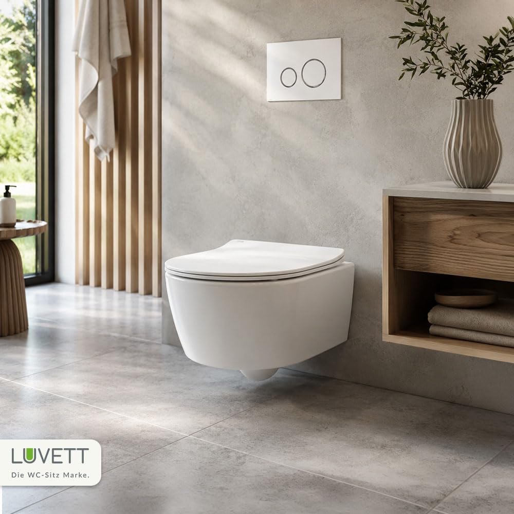 LUVETT® Deluxe WC-Sitz D800 mit Absenkautomatik, EasyClean (abnehmbar), Premium Duroplast > absolut