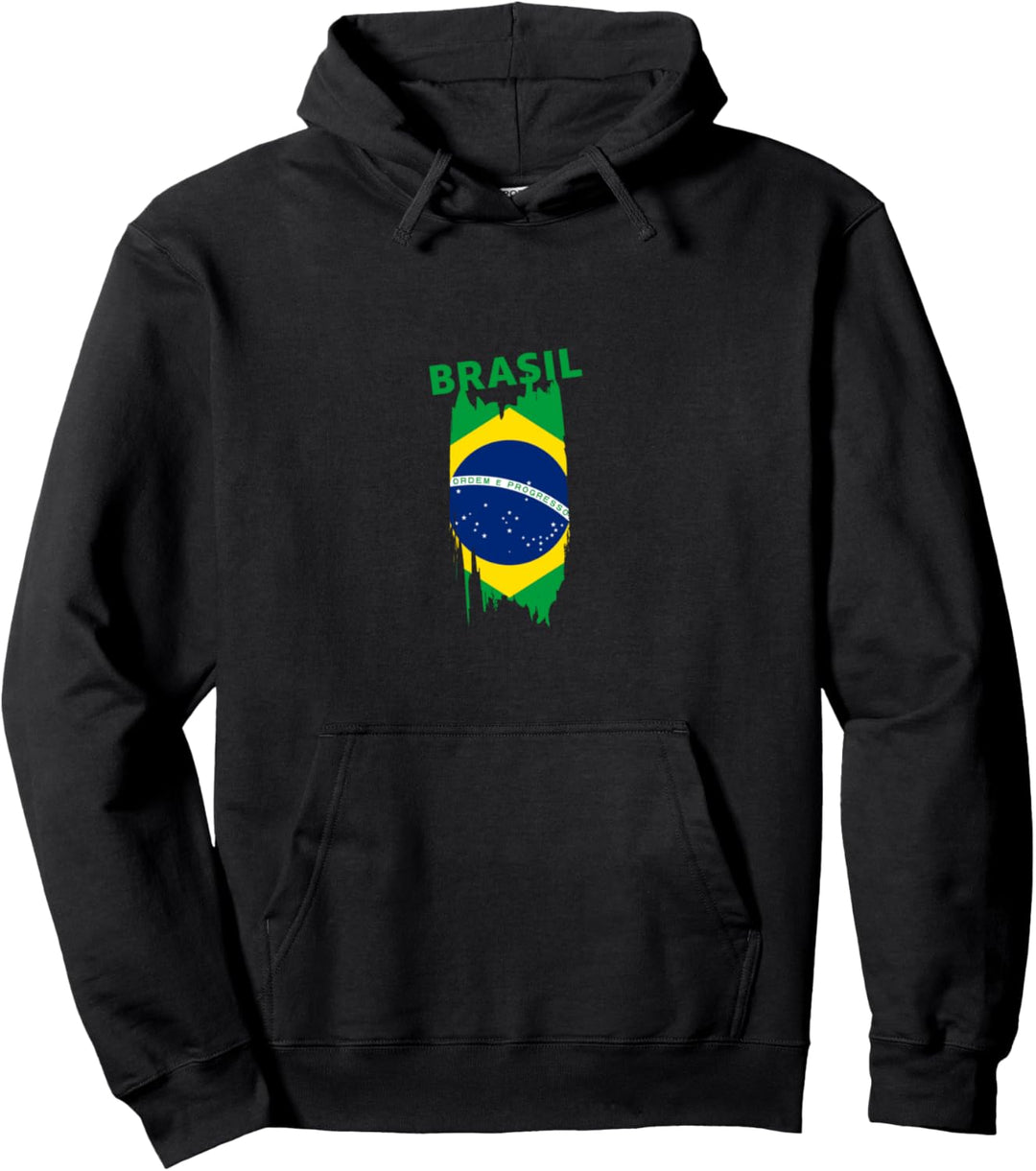 Flagge Brasilien Pullover Hoodie