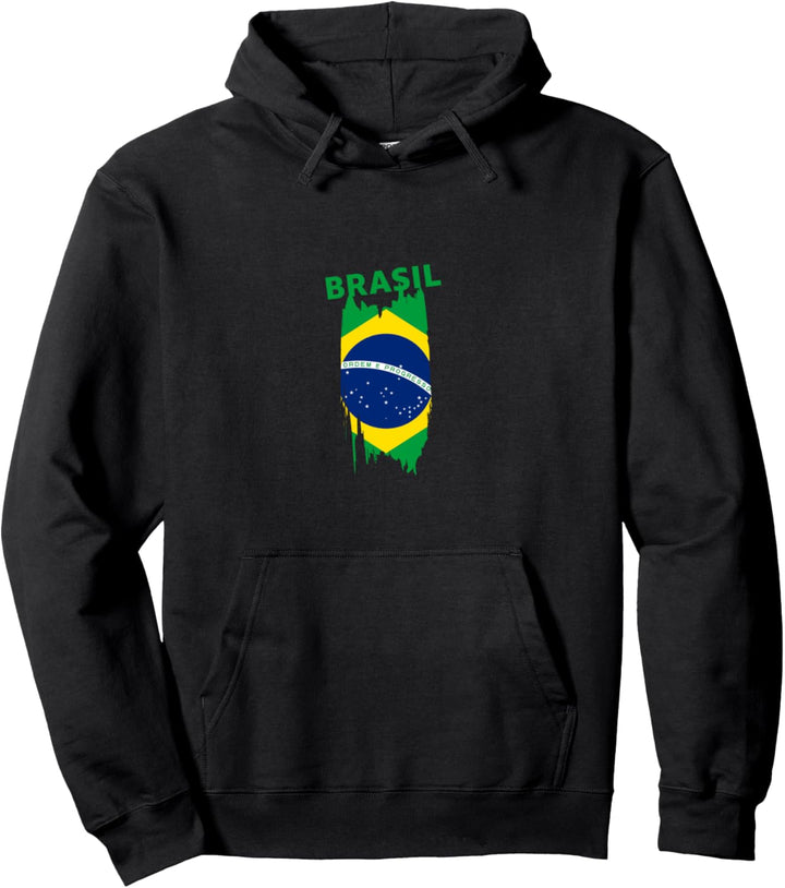 Flagge Brasilien Pullover Hoodie