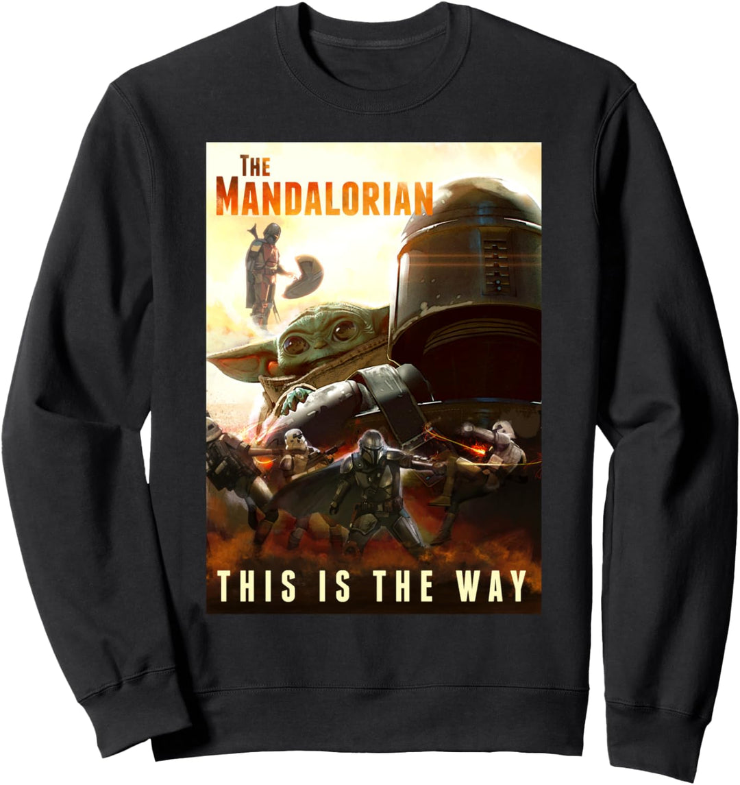 Star Wars Mandalorian Action Shot Poster Sweatshirt