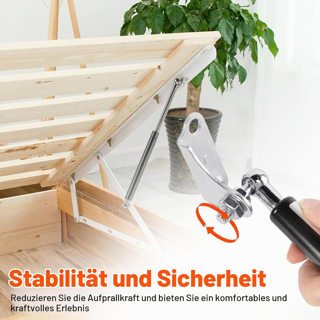 2 Stück Gasdruckfeder, 380mm 245n Gasdruckdämpfer 25KG Schwerlast Gasfeder Stossdämpfer Gasdruckfede