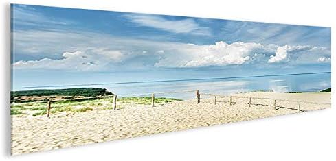 islandburner Bild Bilder auf Leinwand Strand V4 Nordsee Strand Dünen Meer Sand Panorama XXL Poster L