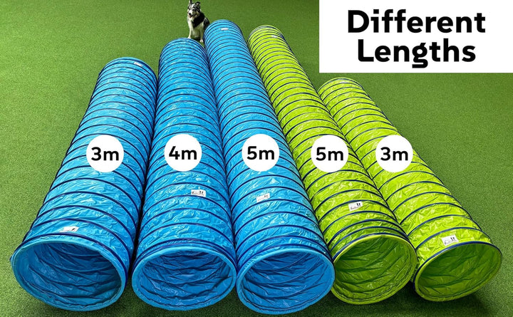 Callieway® Dog Agility Tunnel Profi Hunde Tunnel Agility Gerät (Stützsandsäcke bereits inklusive) (H