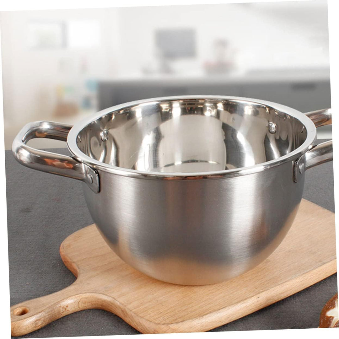 Toyvian Multifunktionaler Edelstahl Kochtopf 20cm Hitzebeständig mit Griffen Lebensmittelecht für Ho