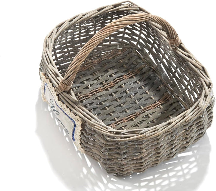 Kobolo rechteckiger Deko-Korb Einkaufskorb mit Innenfutter und Henkel im Home-Design Home Eckig, Hom