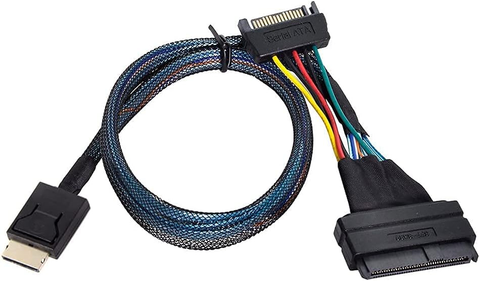 Xiwai Oculink SFF-8611 auf U.2 U.3 SFF-8639 NVME PCIe PCI-Express SSD Kabel für Mainboard SSD