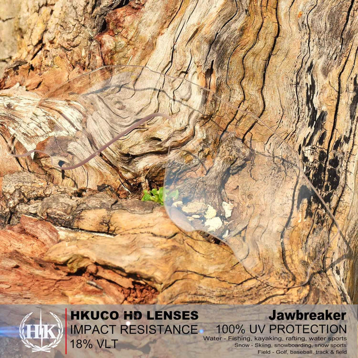 HKUCO Plus Replacement Lenses For Oakley Jawbreaker Sunglasses Transparent/Transparent Yellow Polari