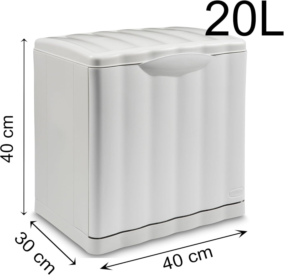 Hummelladen Mülleimer 20 Liter mit Kippfunktion Modulsystem Gelb - 40x40x30cm - seperater Eimer - Mü