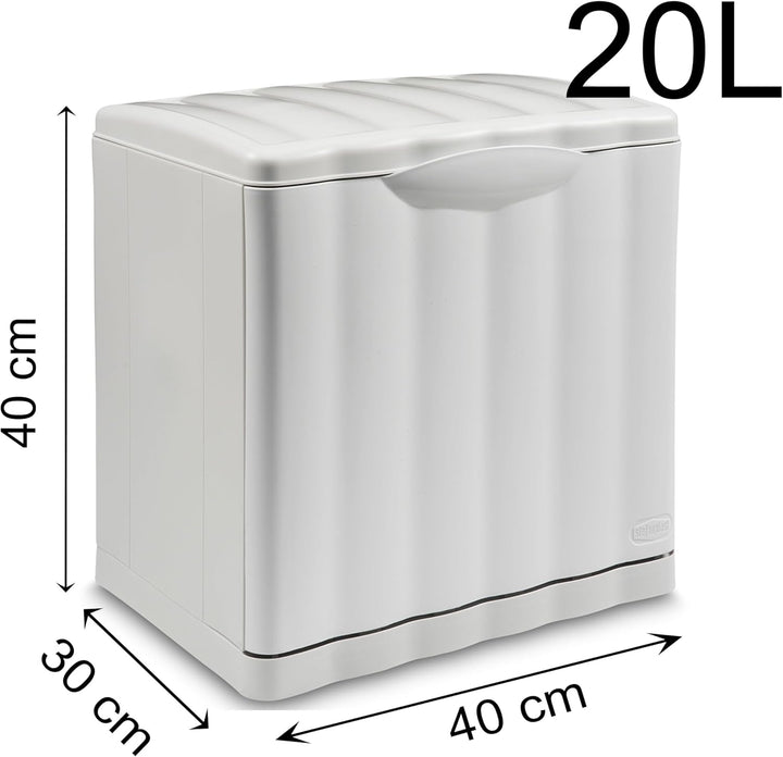 Hummelladen Mülleimer 20 Liter mit Kippfunktion Modulsystem Gelb - 40x40x30cm - seperater Eimer - Mü